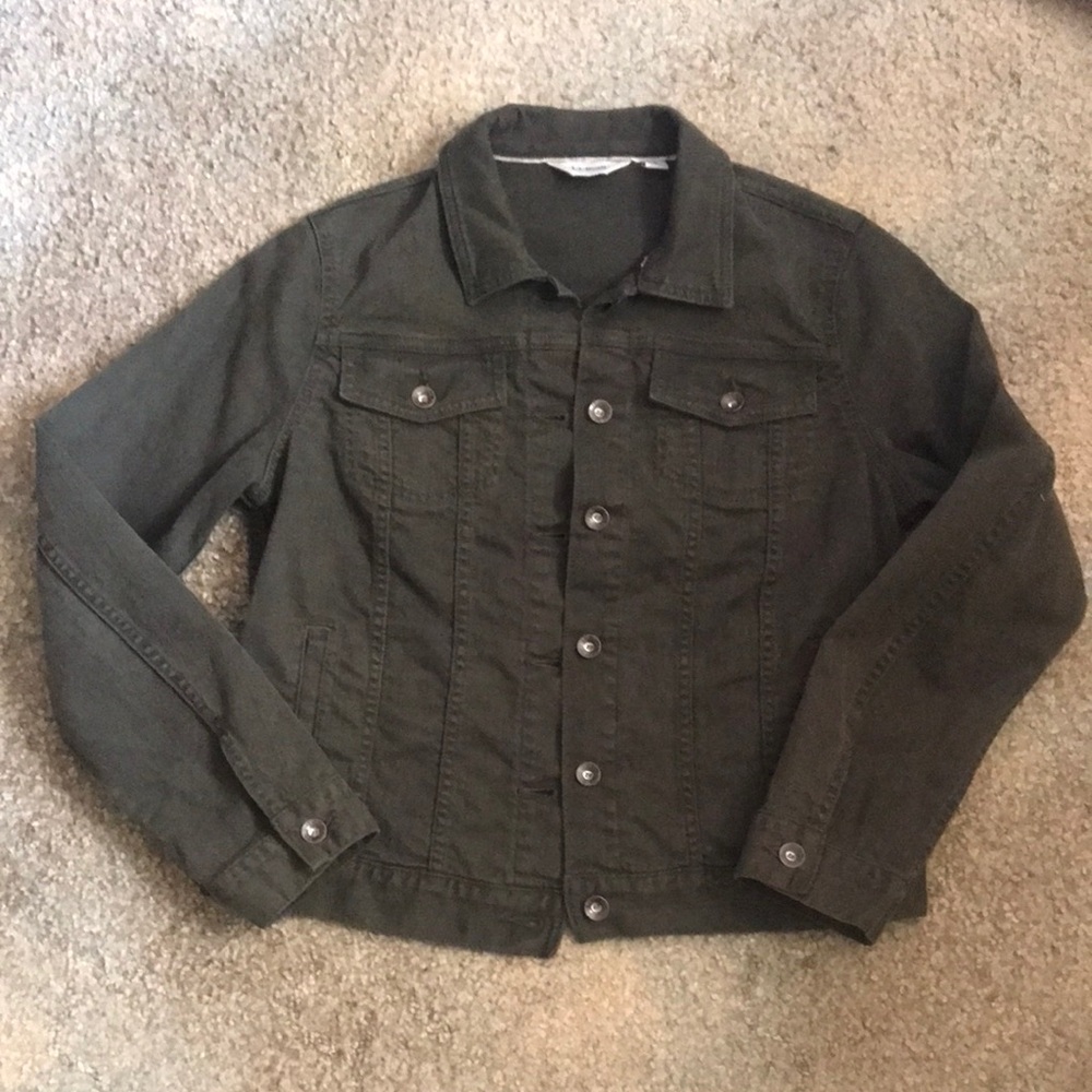 LL Bean Olive Green Denim Jacket